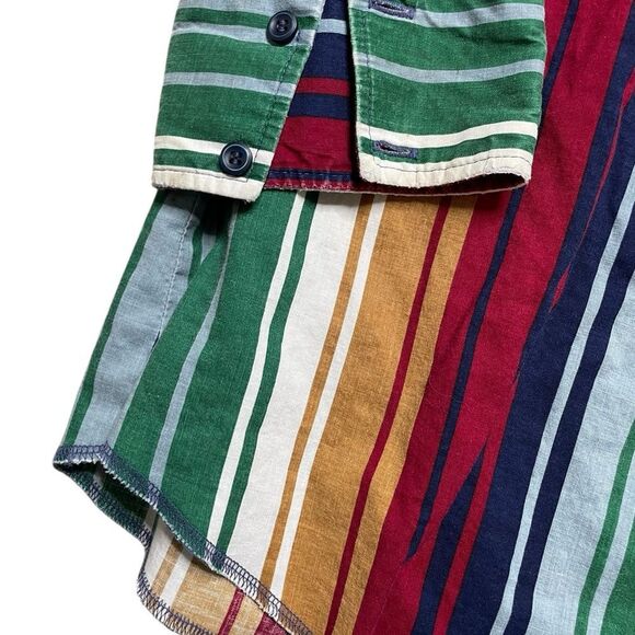 Vintage Panhandle Slim Red and Green Casual Button Down Shirt Size Large - Picture 6 of 10